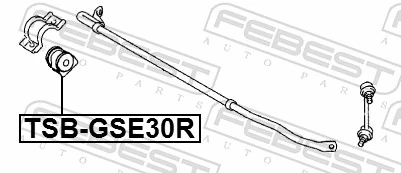 FEBEST TSB-GSE30R Mounting, stabiliser bar