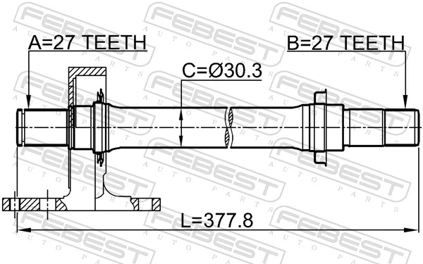 FEBEST 0312-CRVMTRH Drive Shaft