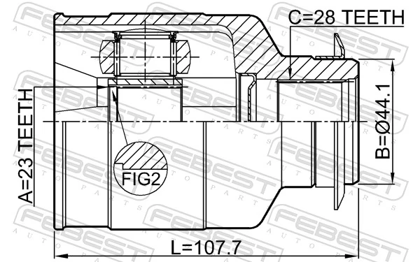 Joint Kit, drive shaft 1211-CRE16RH