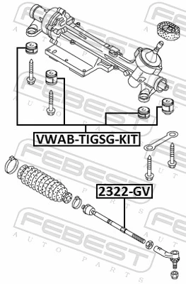 Mounting, steering gear VWAB-TIGSG-KIT