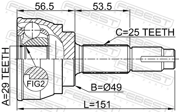 Joint Kit, drive shaft 0210-084
