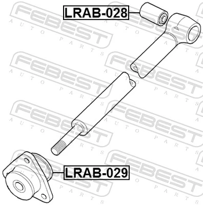 FEBEST LRAB-028 Mounting, control/trailing arm