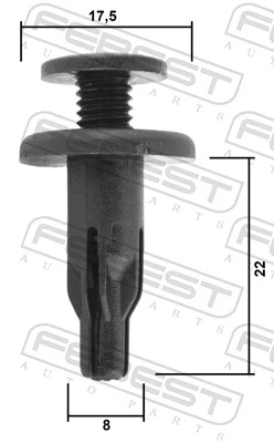FEBEST 88570-111 Clip, trim/protection strip