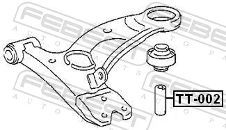 FEBEST TT-002 Sleeve, control arm mounting