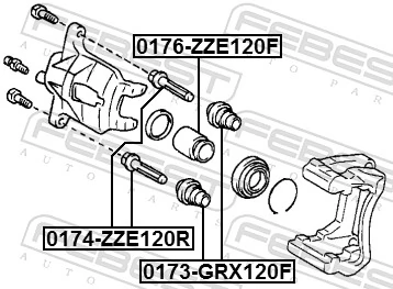 Piston, brake caliper 0176-ZZE120F