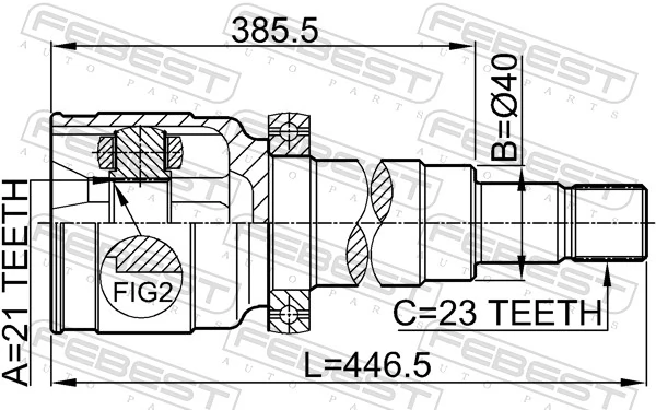 Joint Kit, drive shaft 2111-FOCRH