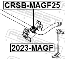 Mounting, stabiliser bar CRSB-MAGF25