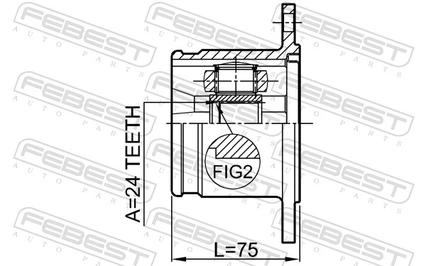 FEBEST 0711-GVJBLH Joint Kit, drive shaft