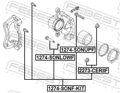Guide Sleeve Kit, brake caliper 1274-SONF-KIT