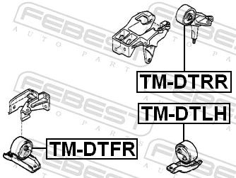 FEBEST TM-DTFR Mounting, engine