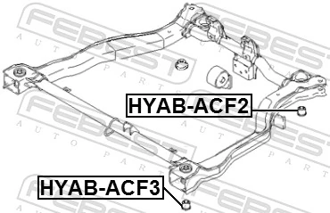 FEBEST HYAB-ACF3 Bushing, axle beam