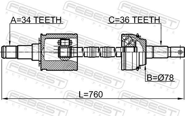 Drive Shaft 0114-UCK50