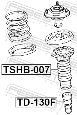 FEBEST TD-130F Rubber Buffer, suspension