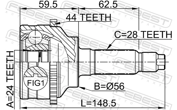 Joint Kit, drive shaft 0510-041A44
