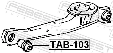 FEBEST TAB-103 Mounting, control/trailing arm