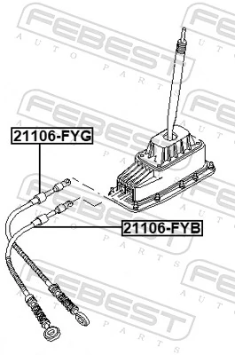FEBEST 21106-FYB Cable Pull, manual transmission