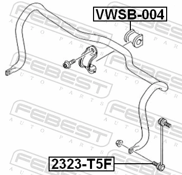 Mounting, stabiliser bar VWSB-004