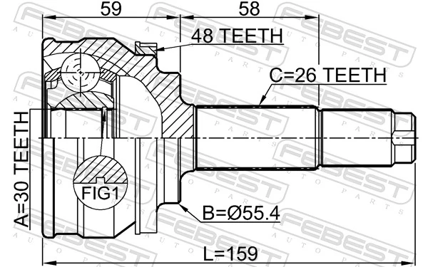 Joint Kit, drive shaft 1510-004A48