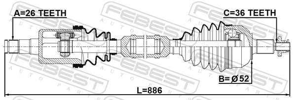 Drive Shaft 2314-PVRH