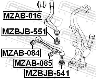 Mounting, control/trailing arm MZAB-085