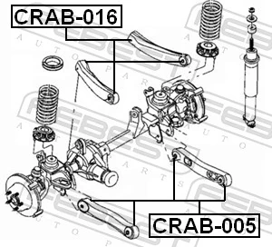 Mounting, control/trailing arm CRAB-016