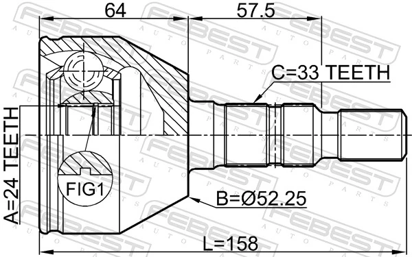 Joint Kit, drive shaft 1810-Z18