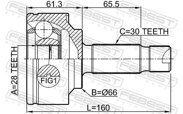 Joint Kit, drive shaft 1610-639
