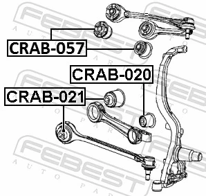 Mounting, control/trailing arm CRAB-021