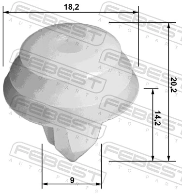 FEBEST 88570-068 Retaining Clip, door panel