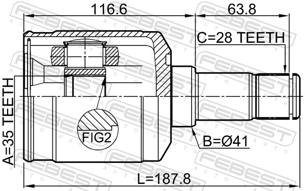 Joint Kit, drive shaft 2211-SORMTLH