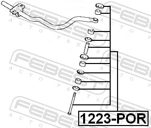 Link/Coupling Rod, stabiliser bar 1223-POR