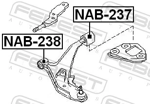 Mounting, control/trailing arm NAB-238