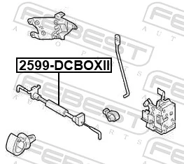 FEBEST 2599-DCBOXII Cable Pull, door release