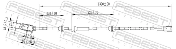 FEBEST 02606-007 Sensor, wheel speed