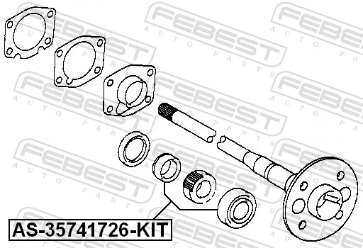 FEBEST AS-35741726-KIT Bearing, drive shaft