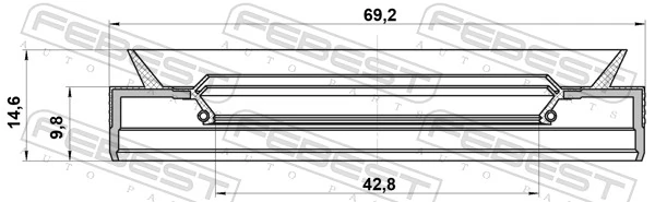 Shaft Seal, drive shaft 95PES-44691015L