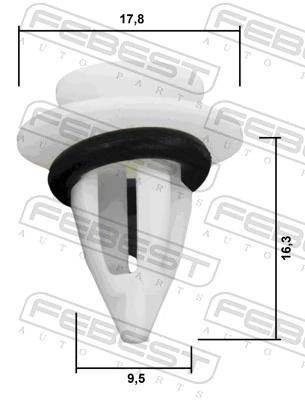 FEBEST 88570-178 Clip, trim/protection strip