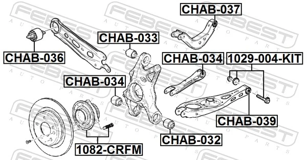 FEBEST 1029-004-KIT Camber Correction Screw Set