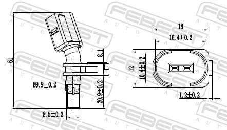 Sensor, wheel speed 23606-007