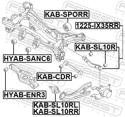 Control/Trailing Arm, wheel suspension 1225-IX35RR