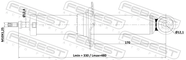 FEBEST 08110-002R Shock Absorber