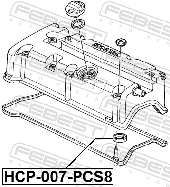 FEBEST HCP-007-PCS8 Seal Ring, spark plug shaft