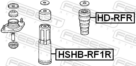 Rubber Buffer, suspension HD-RFR