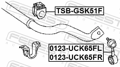 FEBEST TSB-GSK51F Mounting, stabiliser bar