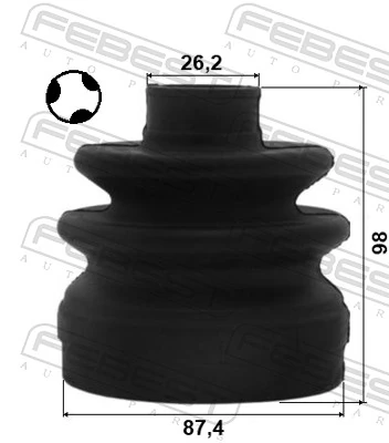 Bellow, drive shaft 1215-CM10T
