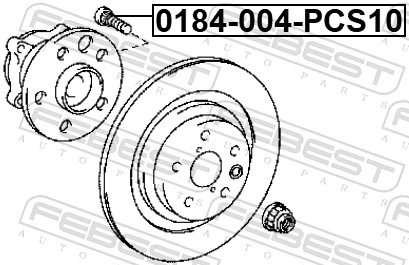 Radbolzen 0184-004-PCS10