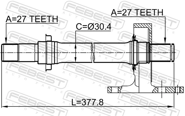 FEBEST 0312-CRVATRH Drive Shaft