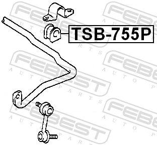 Mounting, stabiliser bar TSB-755P
