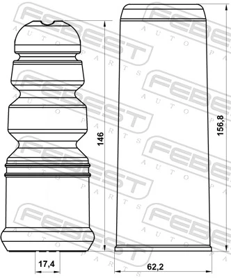FEBEST ADSHB-8K5R-KIT Dust Cover Kit, shock absorber
