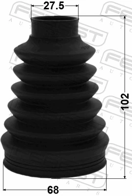 Jeu de joints-soufflets, arbre de commande 2315P-TMT